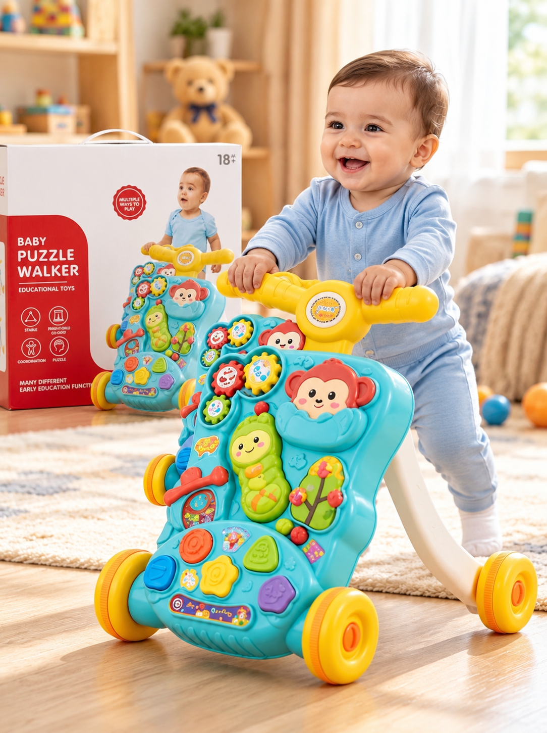Trotteur Bébé Éducatif et Musical OUKITO