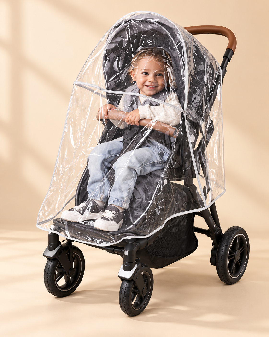 Habillage Pluie Universel pour Poussette – Transparent