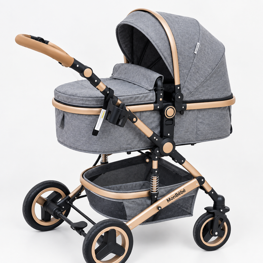 Poussette Bébé MonBébé BST.38 – Confort Élégant et Pratique