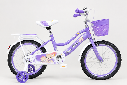Vélo Enfant N16 Sport Bike – Panier, Roues Stabilisateur & Cadre Fille