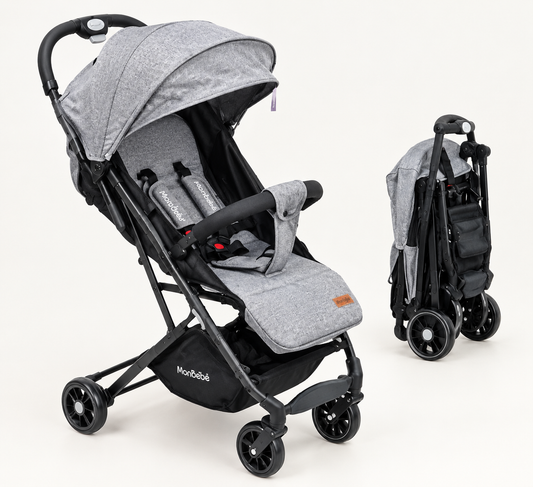 Poussette Bébé Compacte BST.80 – Confort, Légèreté & Pliage Facile